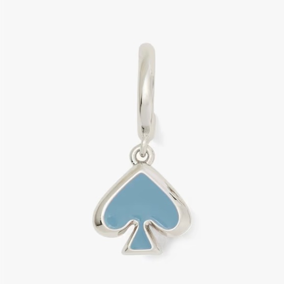 NWT Everyday Spade Enamel Huggies Tiffany Blue & Silver - Picture 3 of 3